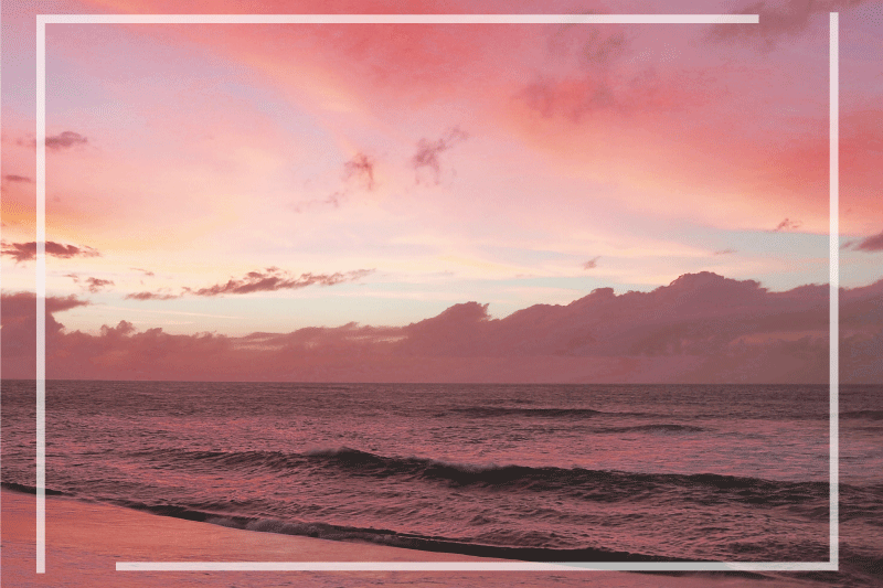 Individual mesa moderno atardecer costero sereno - TenVinilo