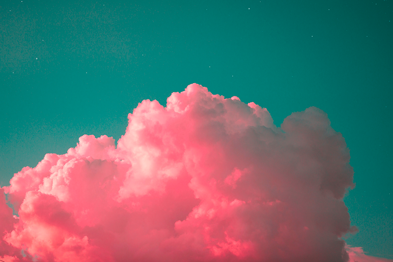 Individual mesa moderno nube rosa blush - TenVinilo