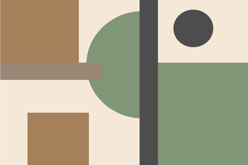 Individual mesa moderno formas abstractas geométricas - TenVinilo