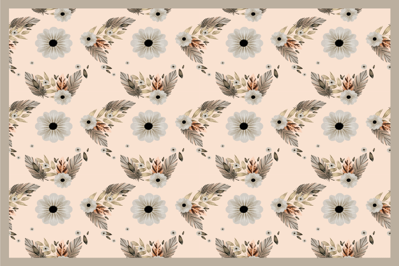 Individual para mesa original hoja floral motivacional - TenVinilo