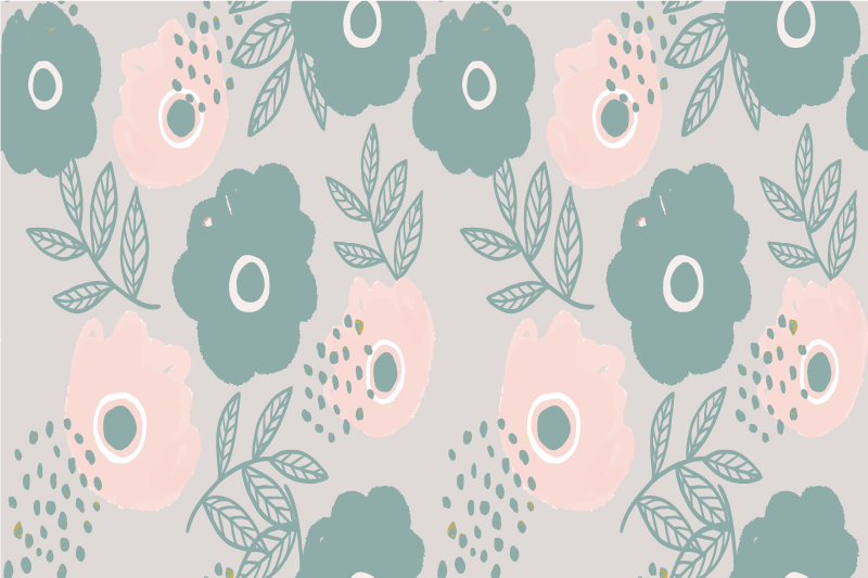 Individual para mesa frases fondo floral - TenVinilo