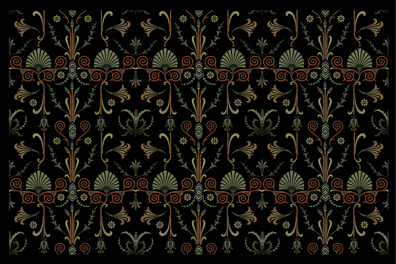 Individual para mesa patrón acabado texturizado floral - TenVinilo