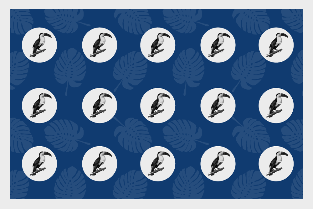 Individual para mesa original patrón de pájaro tropical - TenVinilo