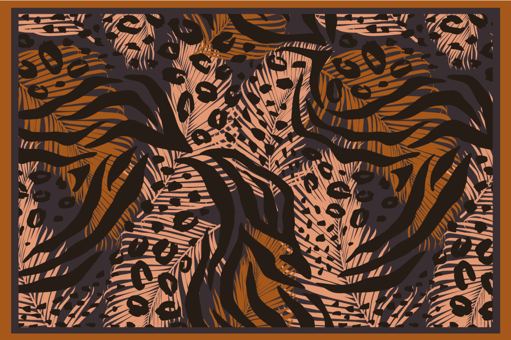 Individual para mesa original patrón selva floral - TenVinilo