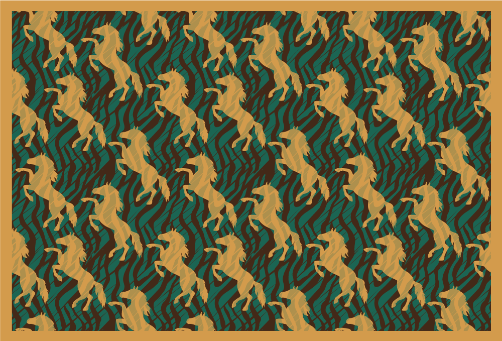 Individual para mesa original patrón de unicornios bold - TenVinilo