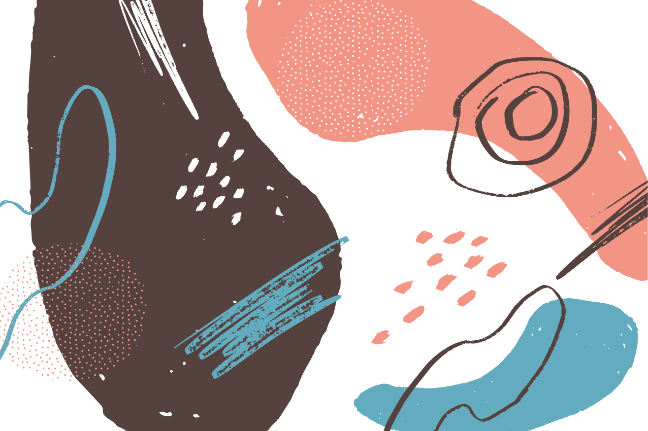 Individual mesa moderno formas abstractas vivas - TenVinilo