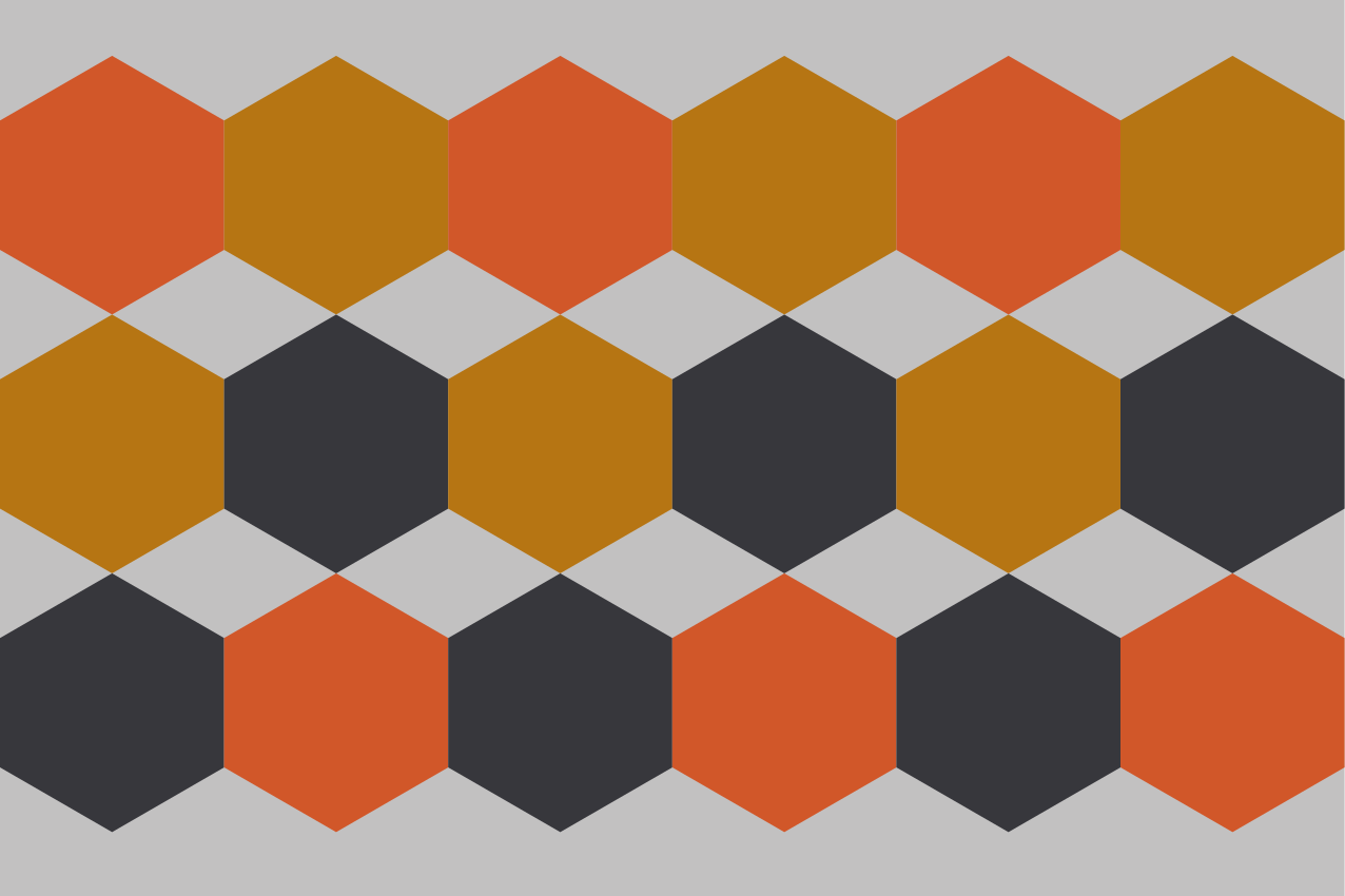 Individual mesa moderno patrón de hexágonos - TenVinilo