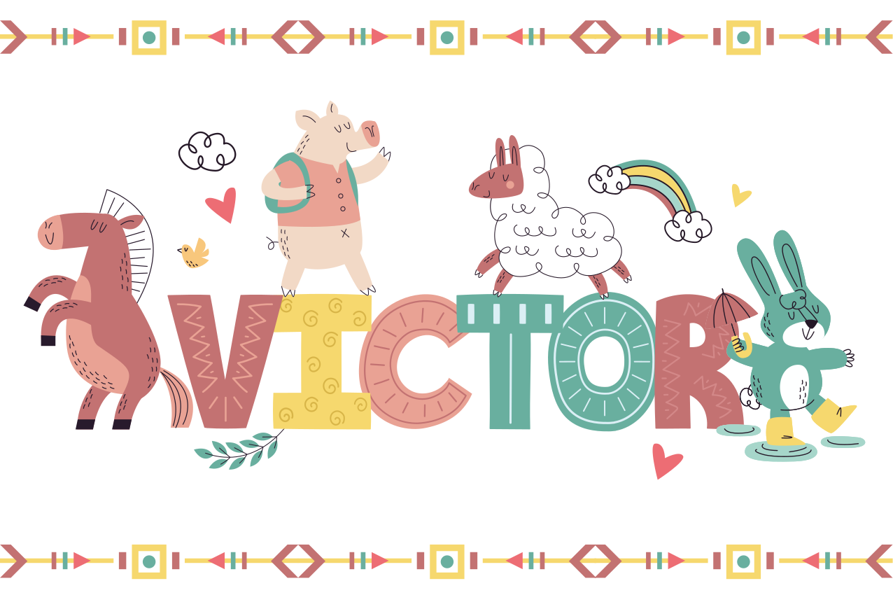 Individual para mesa infantil personajes amigables - TenVinilo