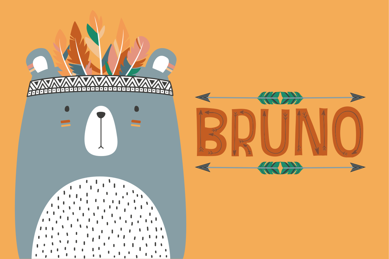 Individual para mesa infantil ilustración de oso lindo - TenVinilo