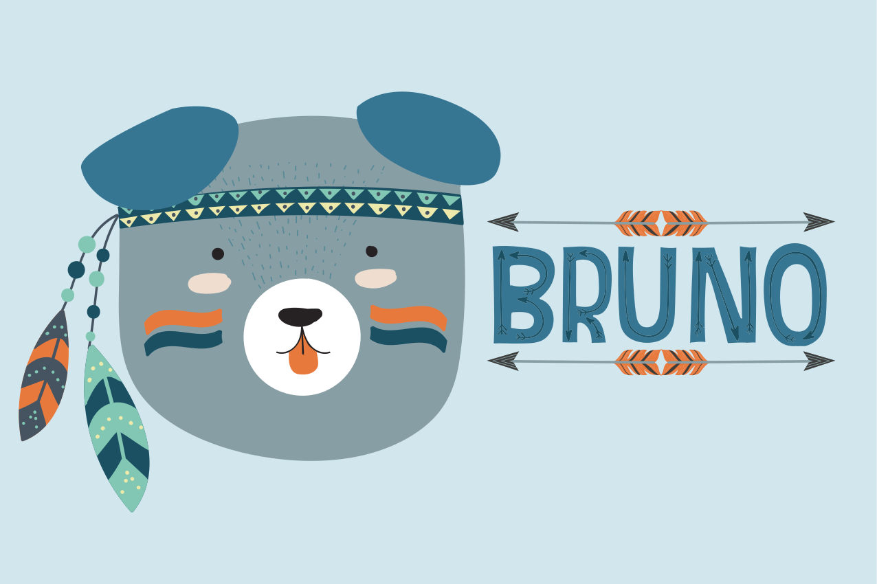 Individual para mesa infantil cabeza de oso lindo - TenVinilo