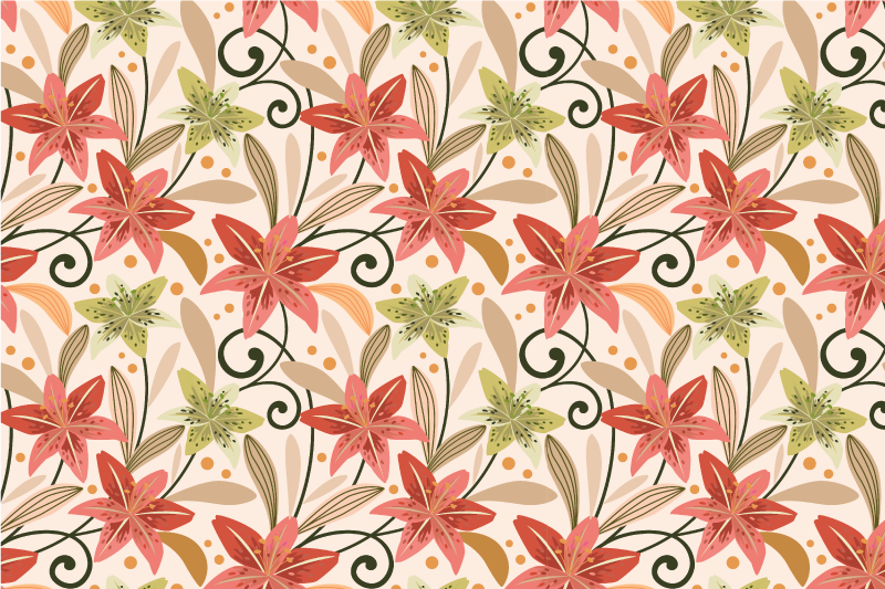 Individual para mesa original elemento floral vibrante - TenVinilo