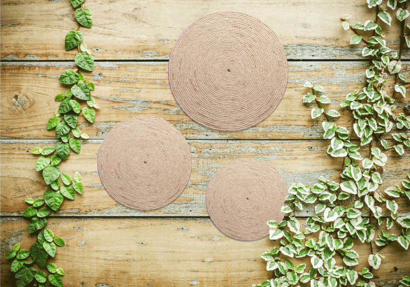 Individual mesa moderno juego de posavasos natural - TenVinilo