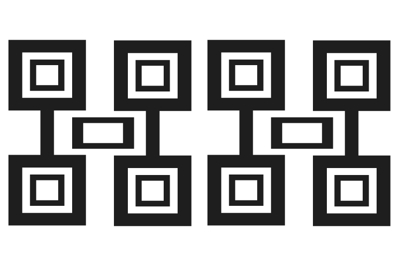 Individual mesa moderno motivo cuadrado moderno - TenVinilo