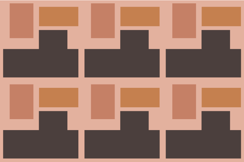 Individual mesa moderno arreglo geométrico abstracto - TenVinilo