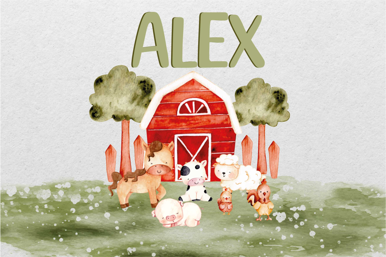 Mantel individual casa acrílico lindo granja - TenVinilo