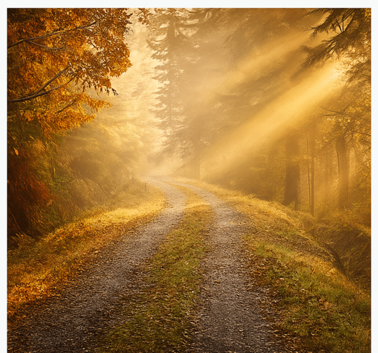Mural de selva bosque húmedo con luz solar - TenVinilo