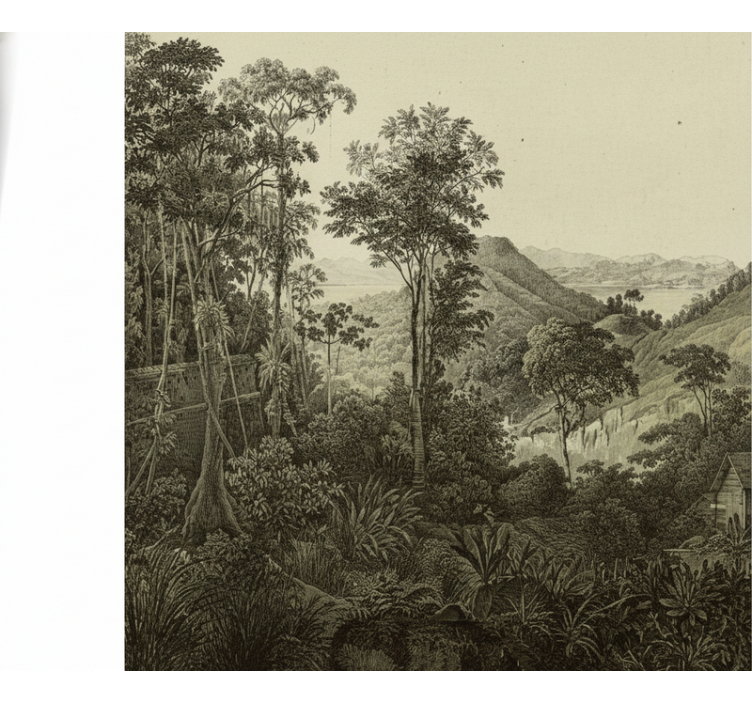 Mural de bosque estampado de bosque ondulado - TenVinilo