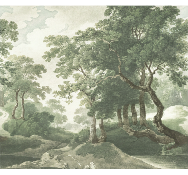 Mural de bosque naturaleza clásica y atemporal - TenVinilo