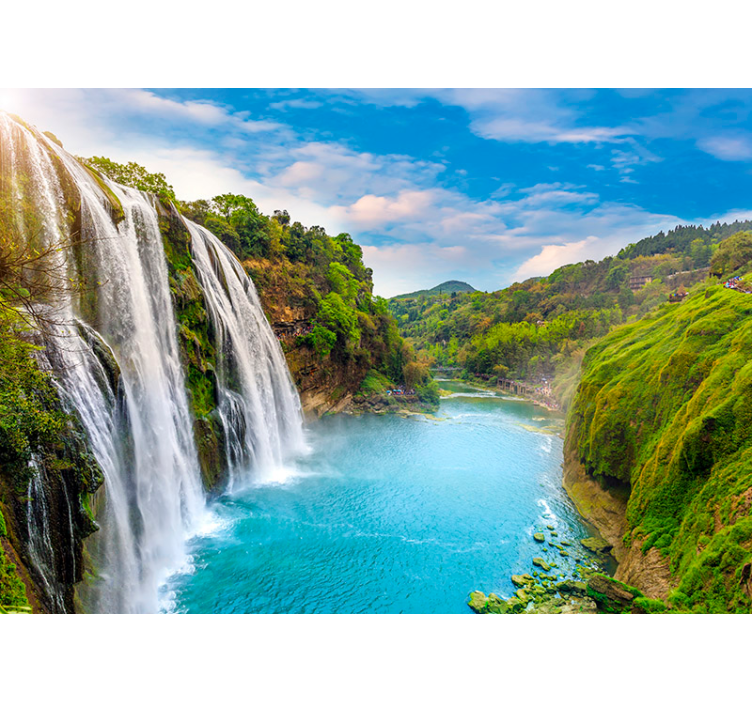 Fotomural pared de cascada de río - TenVinilo