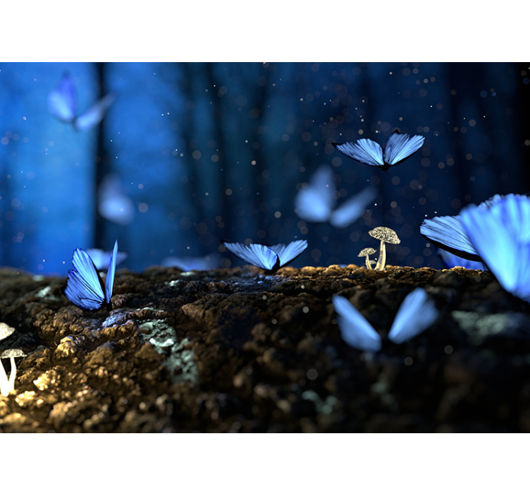 Mural de fantasía encantamiento de mariposa - TenVinilo