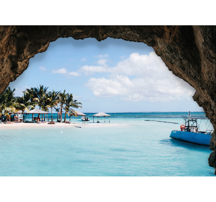 Mural de paisajes vista tropical del mar - TenVinilo