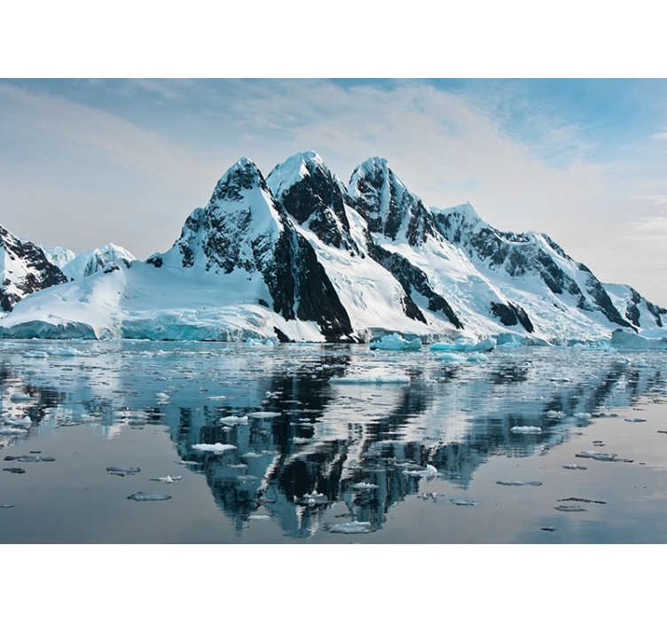Mural de montañas picos majestuosos y helados - TenVinilo