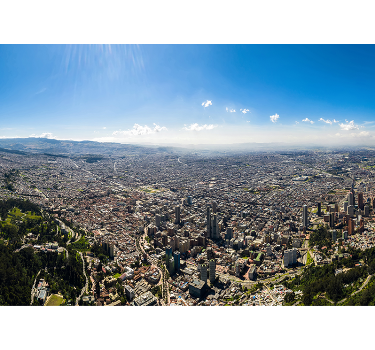 Fotomural ciudad Vistas a la ciudad de bogotá - TenVinilo