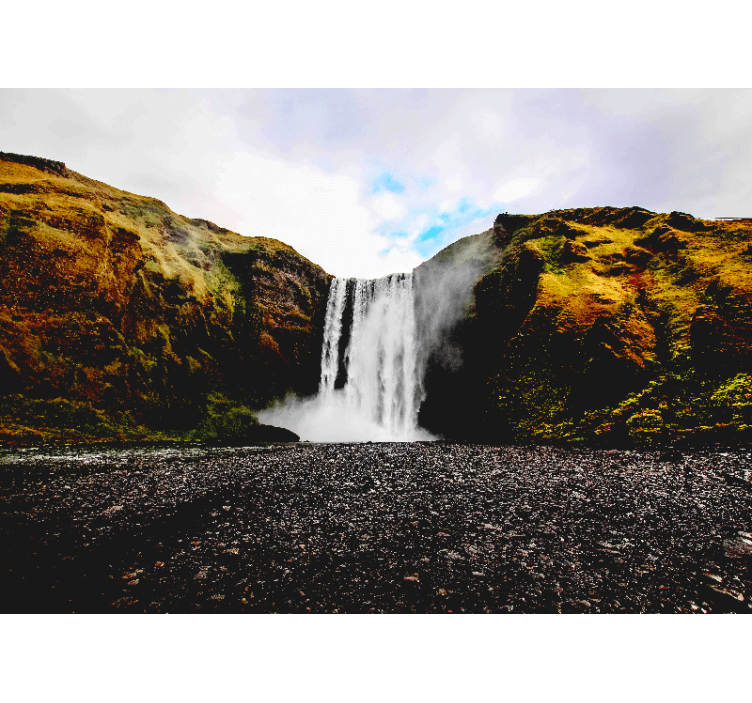 Mural de cascada escena de cascada majestuosa - TenVinilo