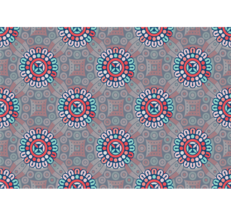 Mural de texturas patrones florales geométricos - TenVinilo