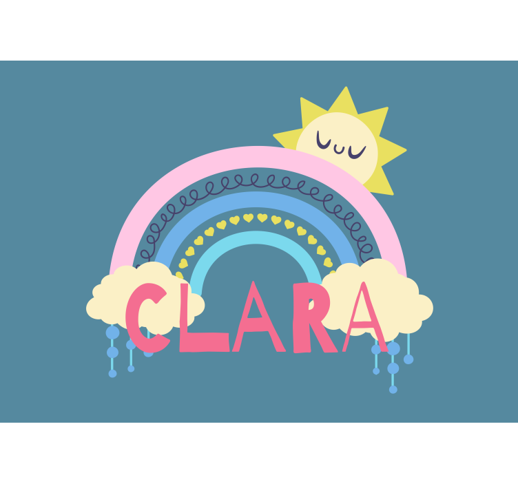 Mural infantil tema arcoíris alegre - TenVinilo