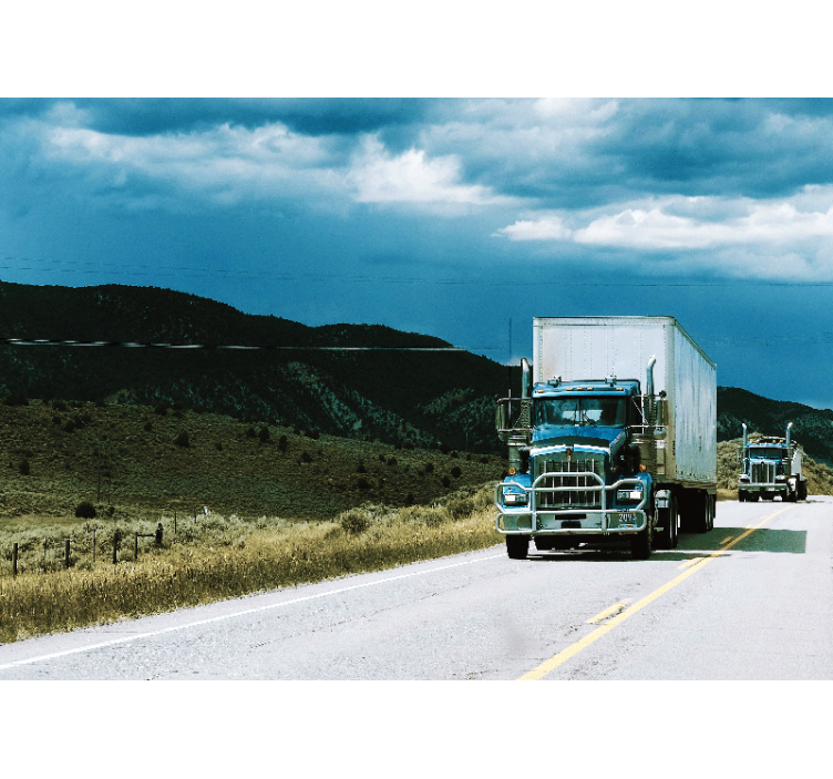 Mural de vehículos motores en la carretera - TenVinilo