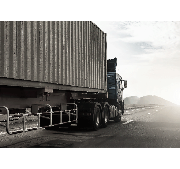Mural de vehículos camión en la carretera - TenVinilo