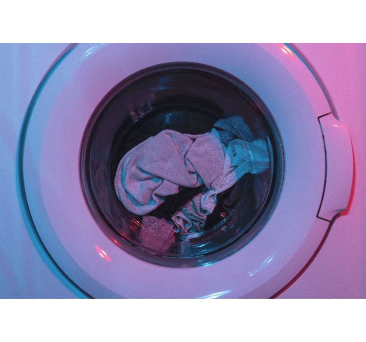 Fotomural baño Lavandería dentro de la lavadora - TenVinilo