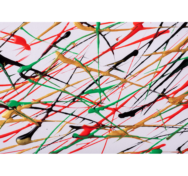 Mural abstracto pinceladas energéticas - TenVinilo