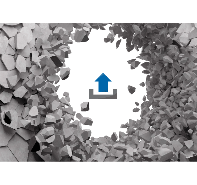 Mural de animales cebra emergiendo de las rocas - TenVinilo