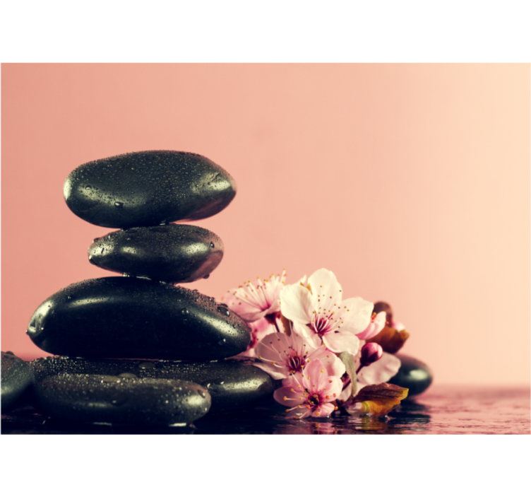 Mural zen serenidad de piedras - TenVinilo