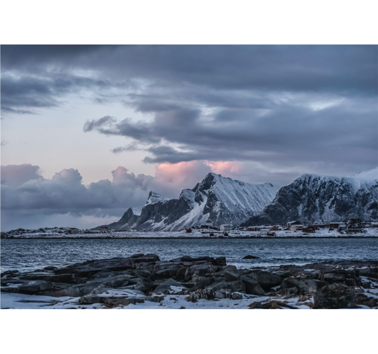 Mural de paisajes cumbres heladas - TenVinilo
