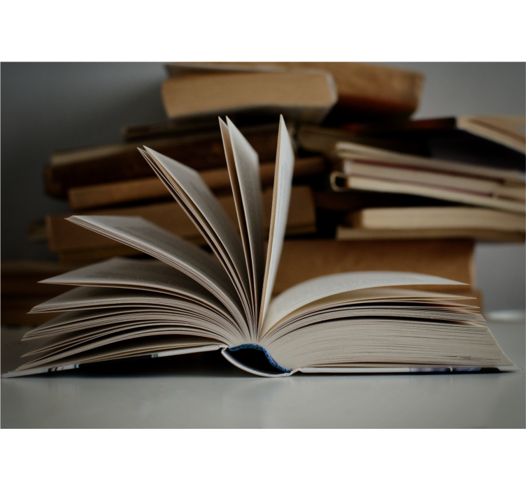 Mural de frases escena de libro abierto - TenVinilo