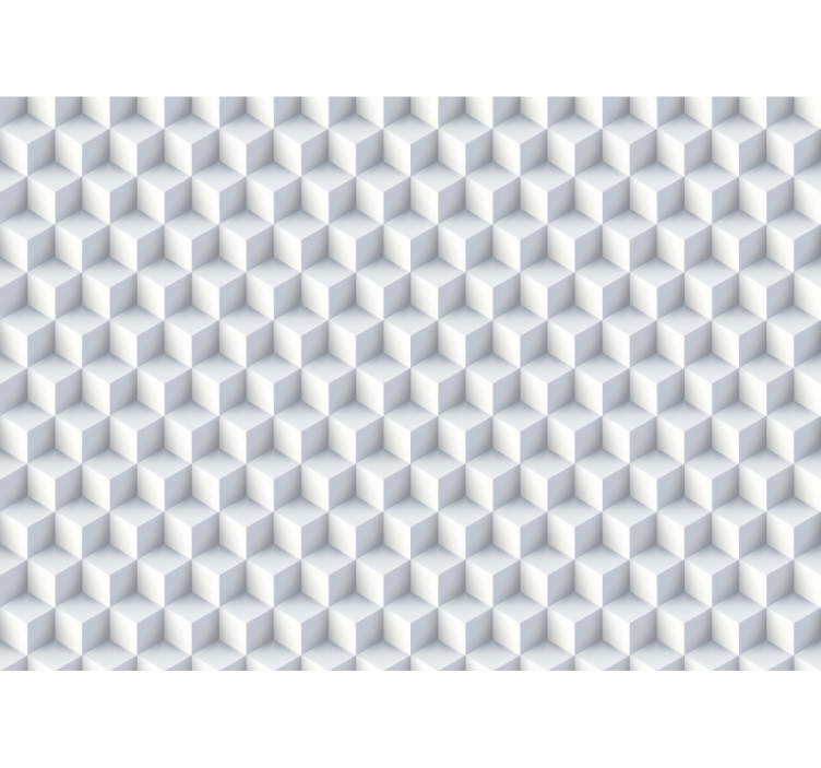 Fotomural 3d diseño de patrón cubo - TenVinilo