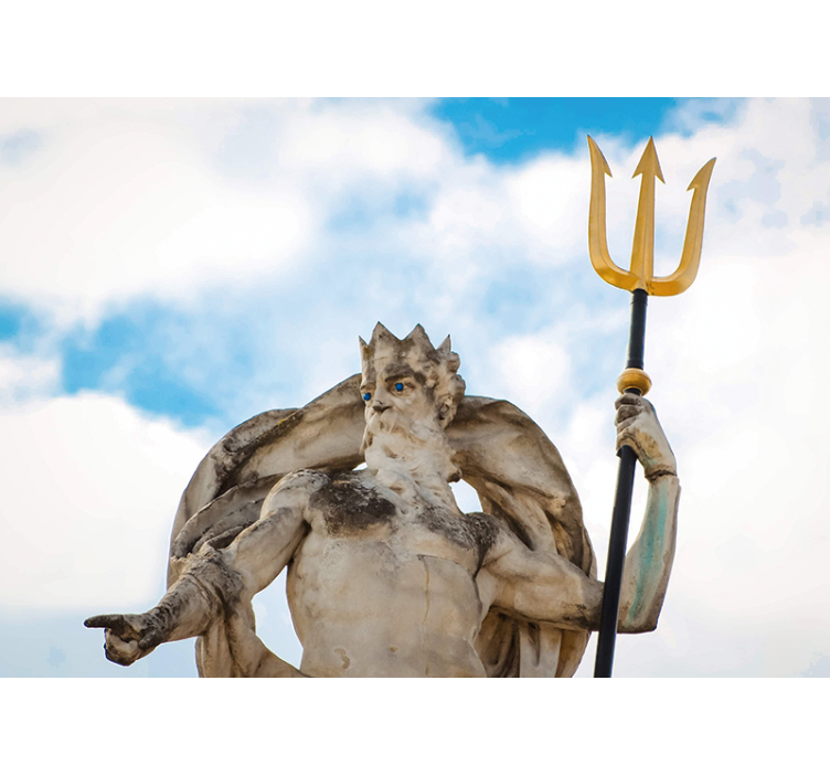 Mural de arte rey mítico del océano - TenVinilo