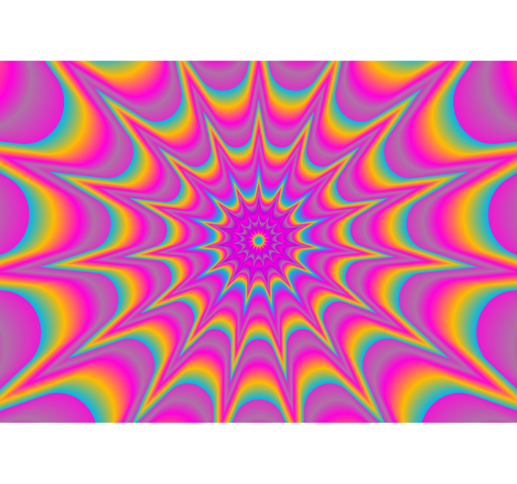 Mural abstracto patrón radiante hipnótico - TenVinilo