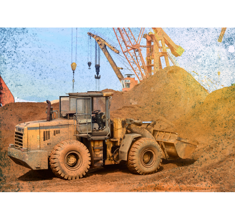 Mural de vehículos maquinaria de cargadora - TenVinilo