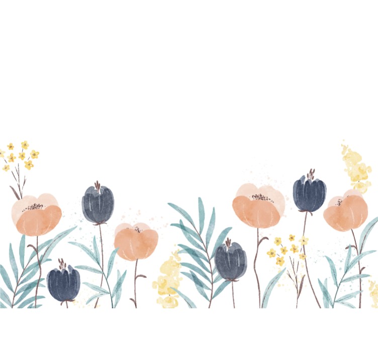 Fotomural flores Pintura de acuarela abstracta - TenVinilo