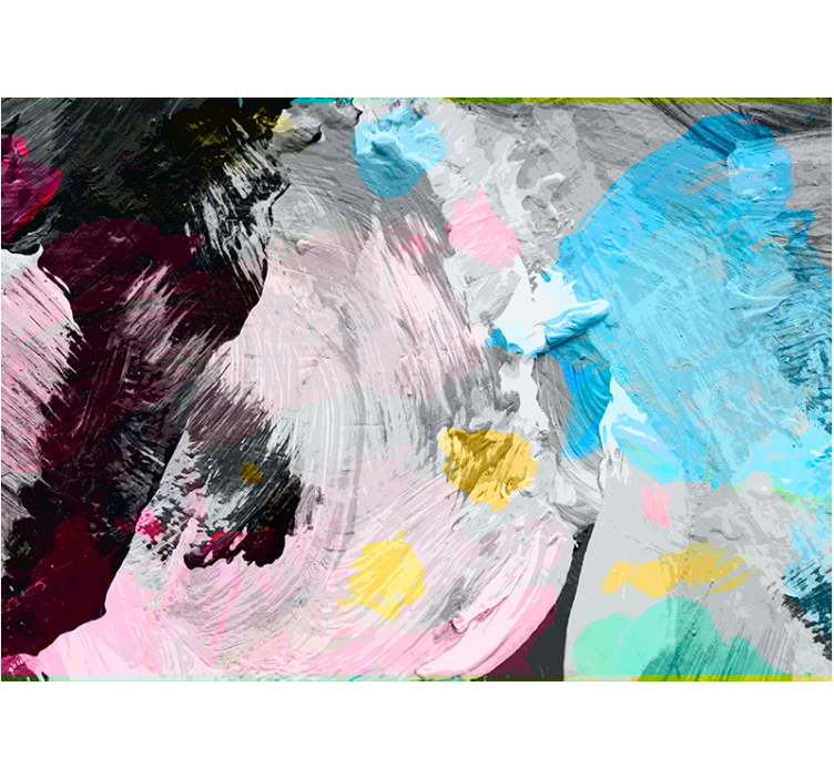 Mural abstracto trazos de pintura dinámica - TenVinilo