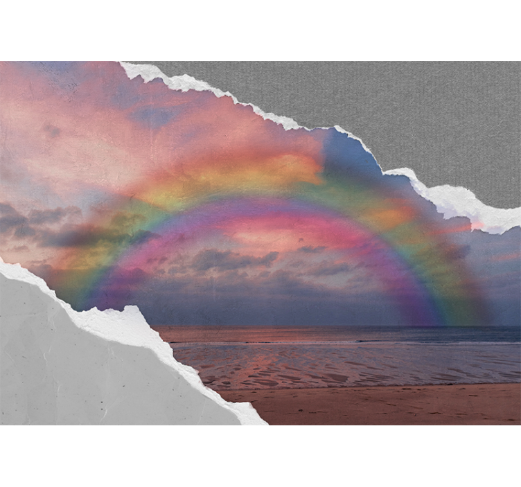 Fotomural mar Arcoiris sobre el oceano - TenVinilo