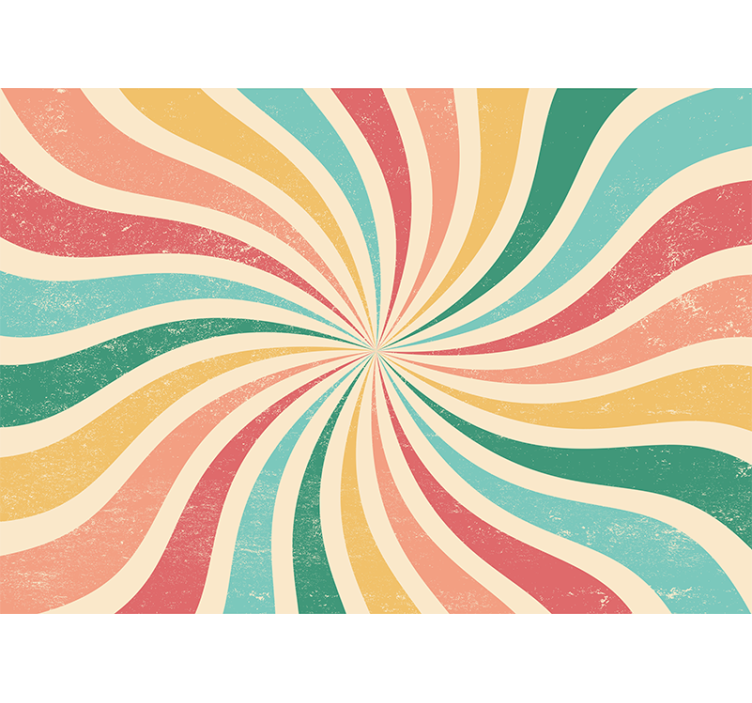 Fotomural 3d olas de color espiral - TenVinilo