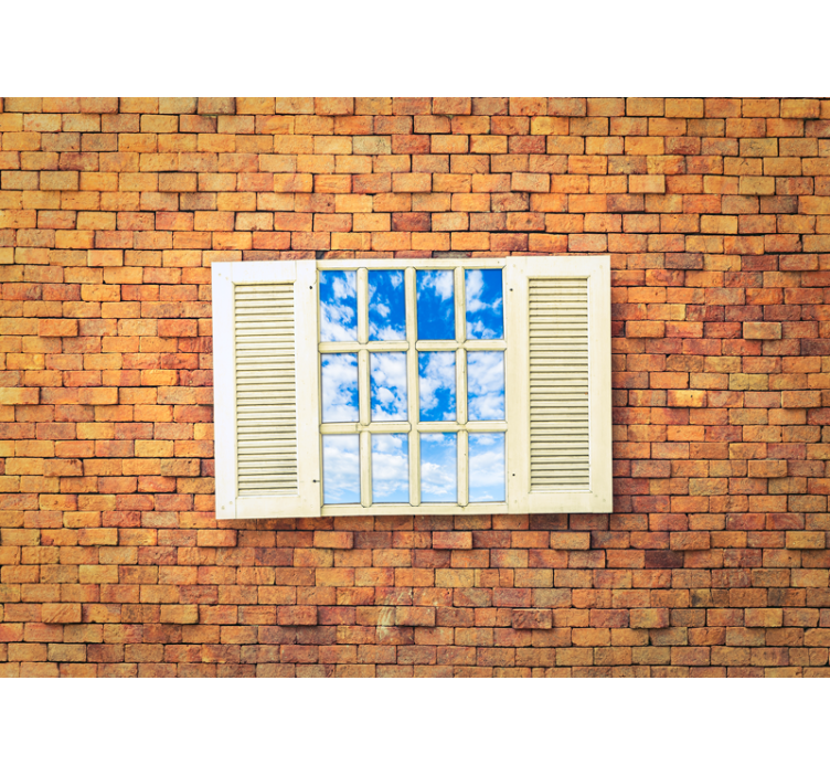 Fotomural juvenil Ventanas abiertas con cielo puesta de sol - TenVinilo