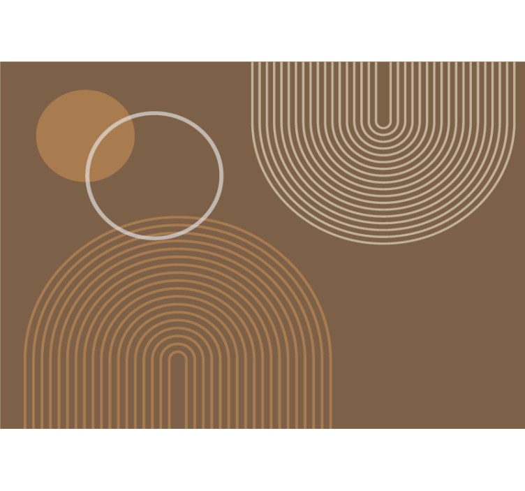 Fotomural abstracto Cálidos arcos geométricos - TenVinilo