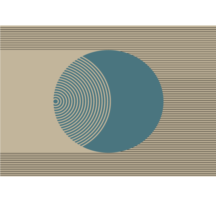 Mural abstracto patrón de círculo geométrico - TenVinilo