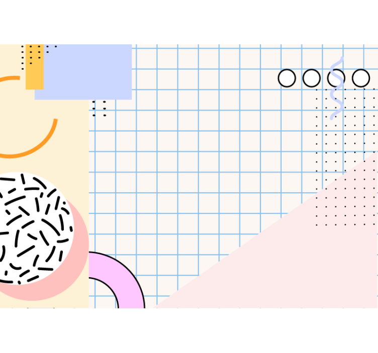 Mural abstracto configuración de formas geométricas - TenVinilo